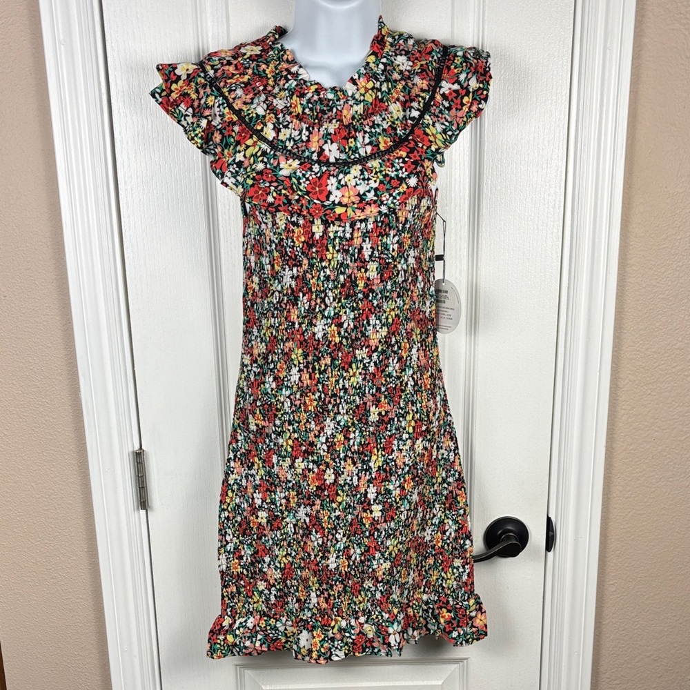 Lost + Wander Lush Adventure Women's Smocked Multicolor Floral Dress Size S‎ NWT